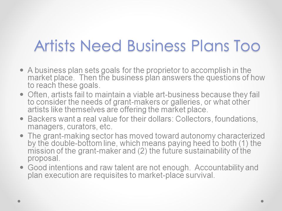 art gallery business plan examples
